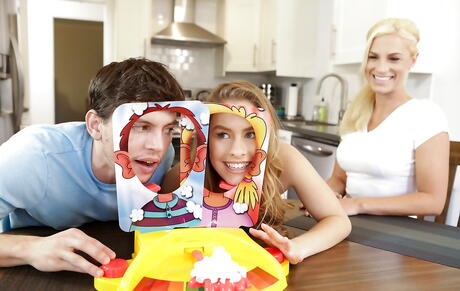 Shapely american youthful Lilly Ford in fancy shorts suck and fuck huge dick 